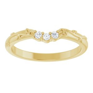 14K Yellow .08 CTW Natural Diamond Matching Band