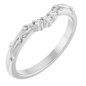 Platinum .08 CTW Natural Diamond Matching Band