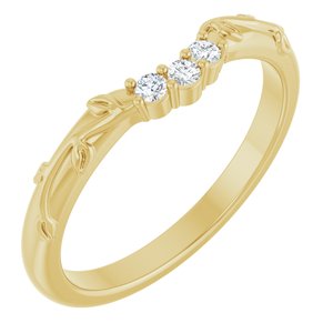 14K Yellow .08 CTW Natural Diamond Matching Band