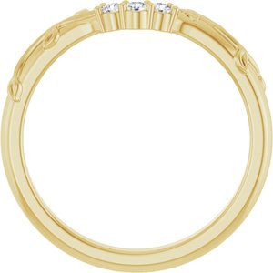 14K Yellow .08 CTW Natural Diamond Matching Band