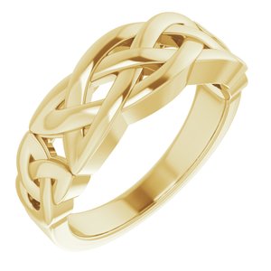 14K Yellow Gold Celtic-Inspired Ring