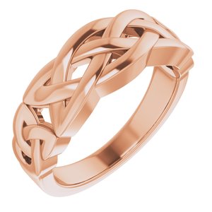 14K Rose Gold Celtic-Inspired Ring