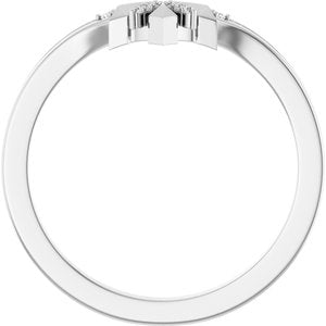 Platinum .03 CTW Natural Diamond Contour Band