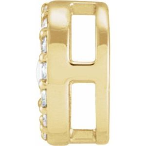 14K Yellow Gold 1/6 CTW Rose-Cut & Faceted Natural Diamond Halo-Style Pendant