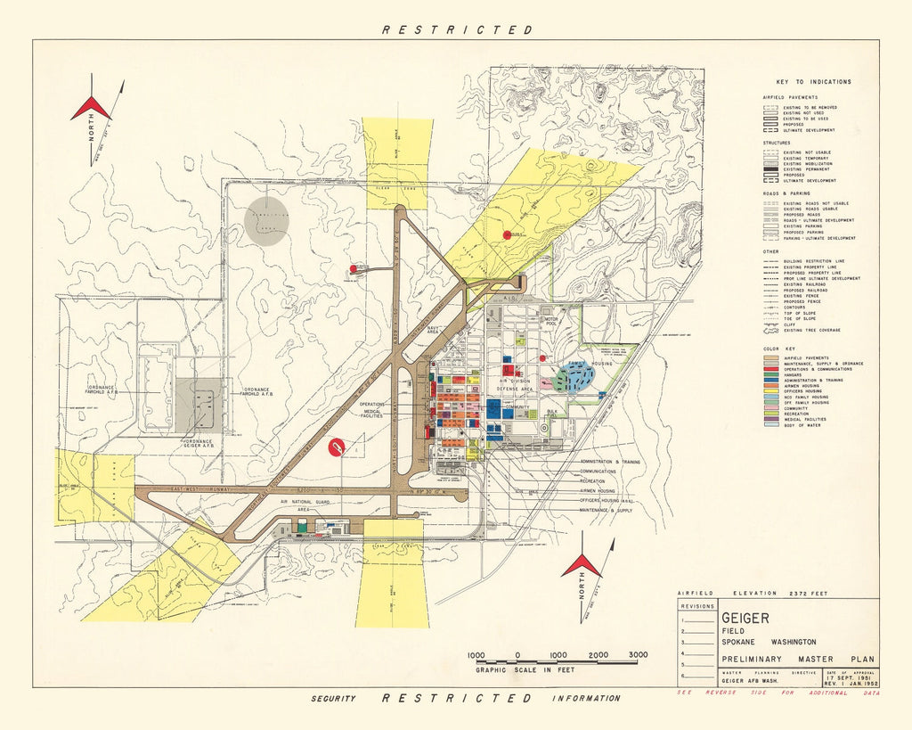 Vintage Map of Geiger field, 1952