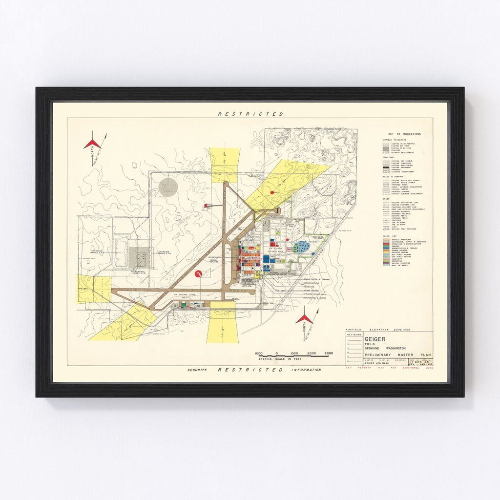Vintage Map of Geiger field, 1952