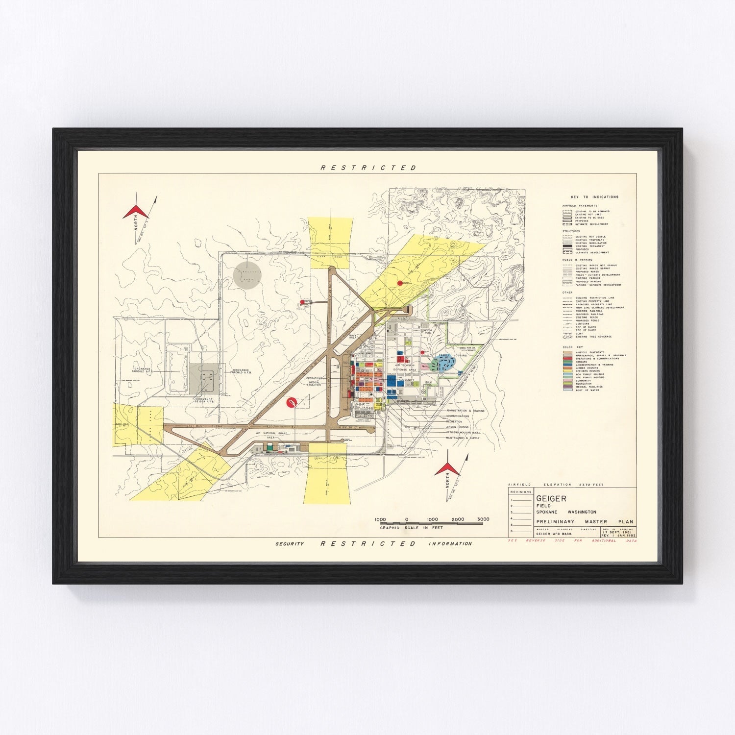 Vintage Map of Geiger field, 1952
