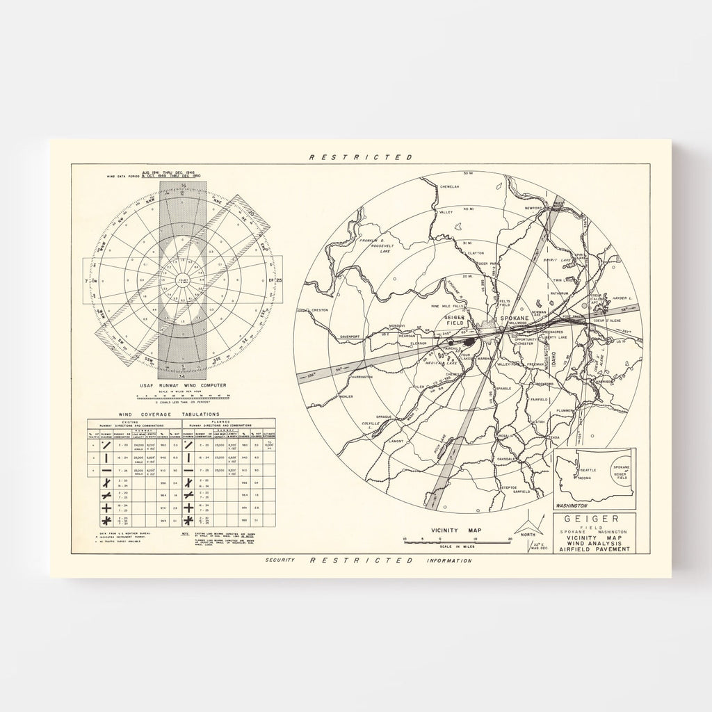 Vintage Map of the Geiger field Vicinity, 1952