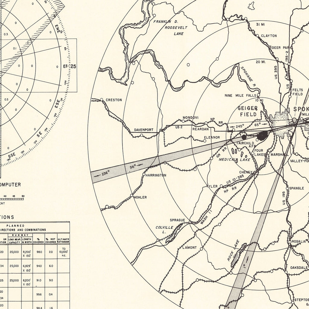 Vintage Map of the Geiger field Vicinity, 1952