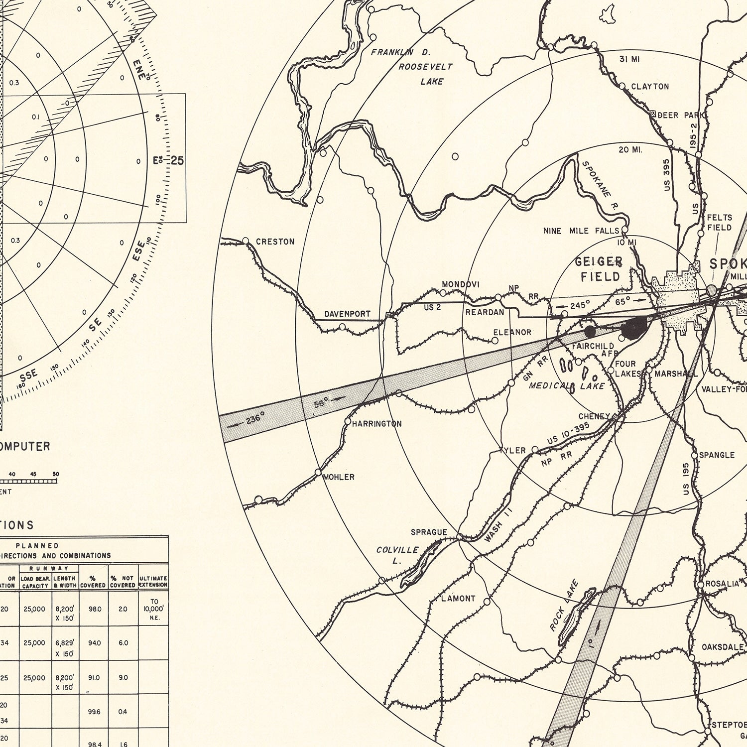 Vintage Map of the Geiger field Vicinity, 1952
