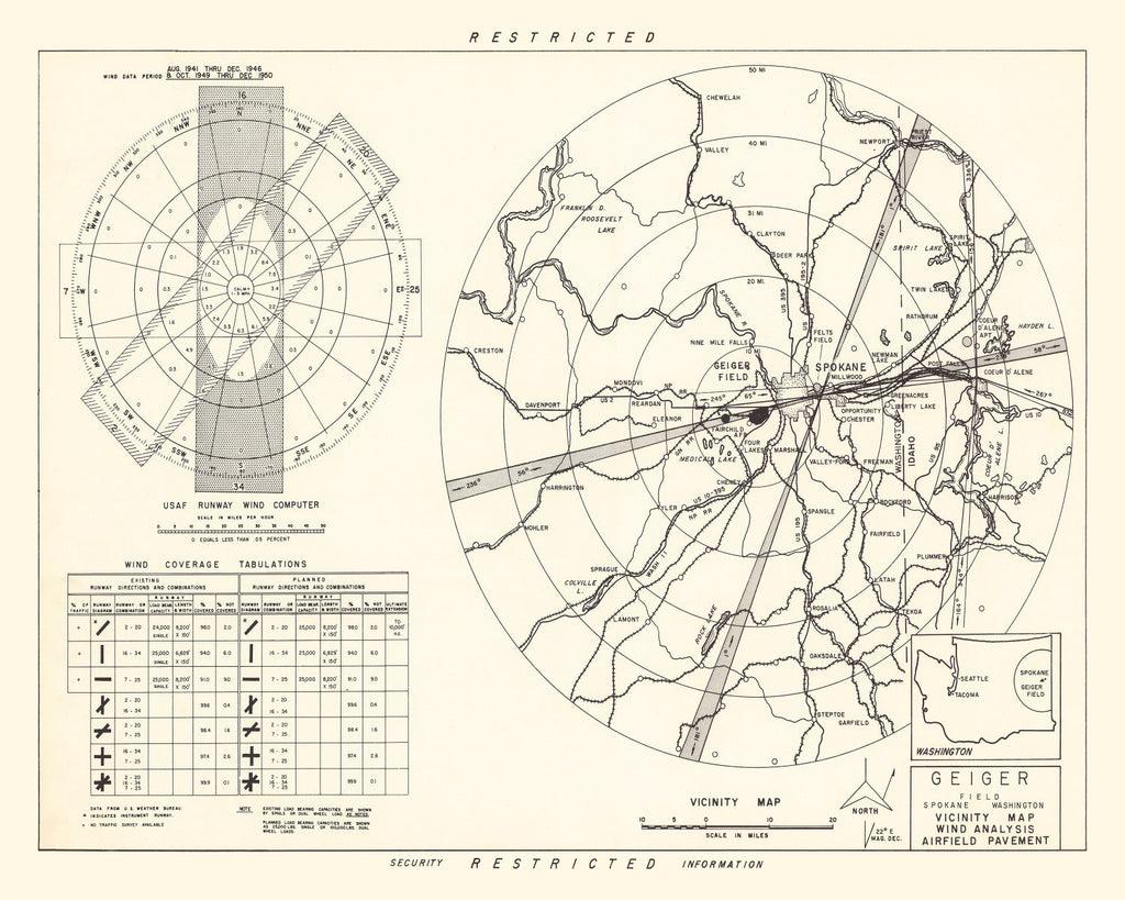 Vintage Map of the Geiger field Vicinity, 1952