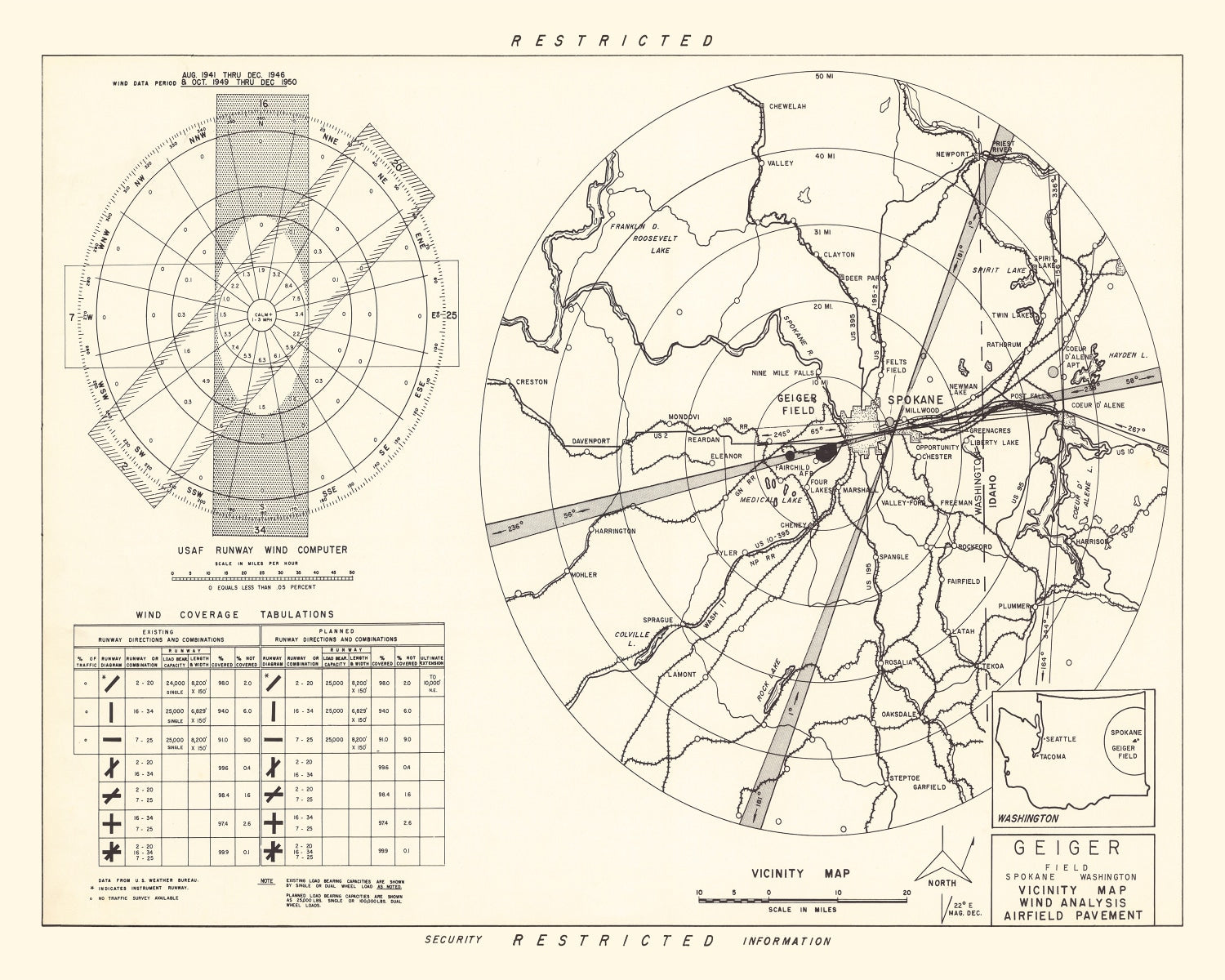 Vintage Map of the Geiger field Vicinity, 1952