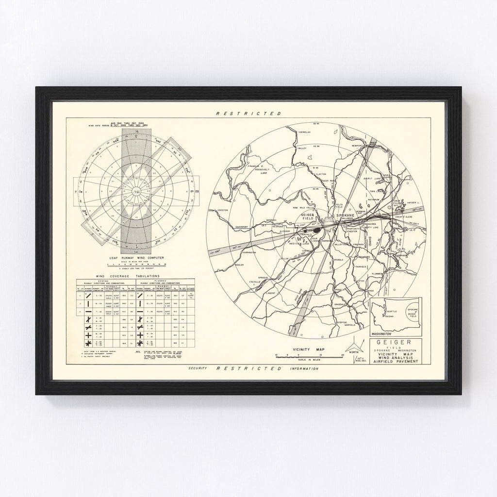 Vintage Map of the Geiger field Vicinity, 1952