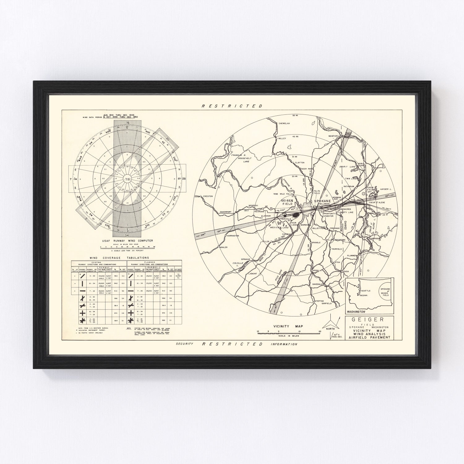 Vintage Map of the Geiger field Vicinity, 1952