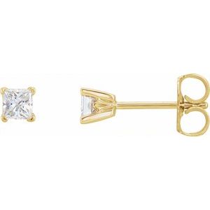 14K Yellow Gold 3/4 CTW Natural Diamond Earrings
