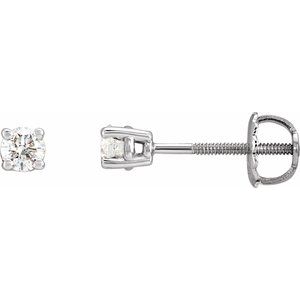 14K White Gold 1/3 CTW Natural Diamond Stud Earrings