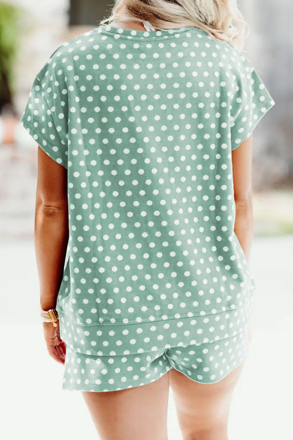 Polka Dot Short Sleeve Top & Shorts Set