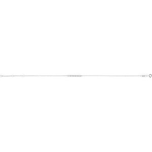 Sterling Silver 2 mm Round Accented Bar Bracelet Mounting – image 2