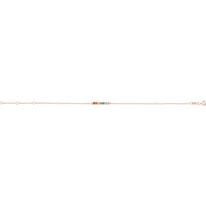 14K Rose Gold Natural Multi-Gemstone Bar 6 1/2-7 1/2" Bracelet – image 2