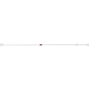 14K White Gold Natural Ruby 6 1/2-7 1/2" Bracelet – image 2