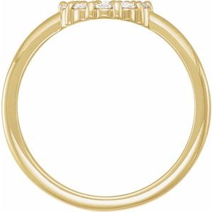 14K Yellow Gold 1/5 CTW Natural Diamond Rose-Cut Halo-Style Ring