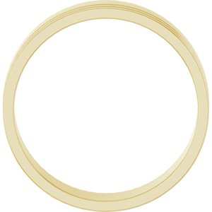 10K Yellow 6 mm Grooved Flat Band Size 6.5