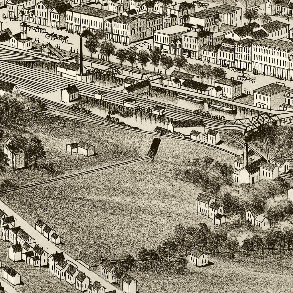 Vintage Map of Honesdale, Pennsylvania 1890