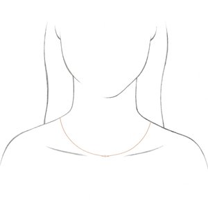 14K Yellow Gold 1/4 CT Lab-Grown Diamond 16-18" Necklace