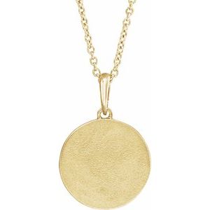 14K Yellow Gold Natural Multi-Gemstone Petite Moon & Star 18" Necklace