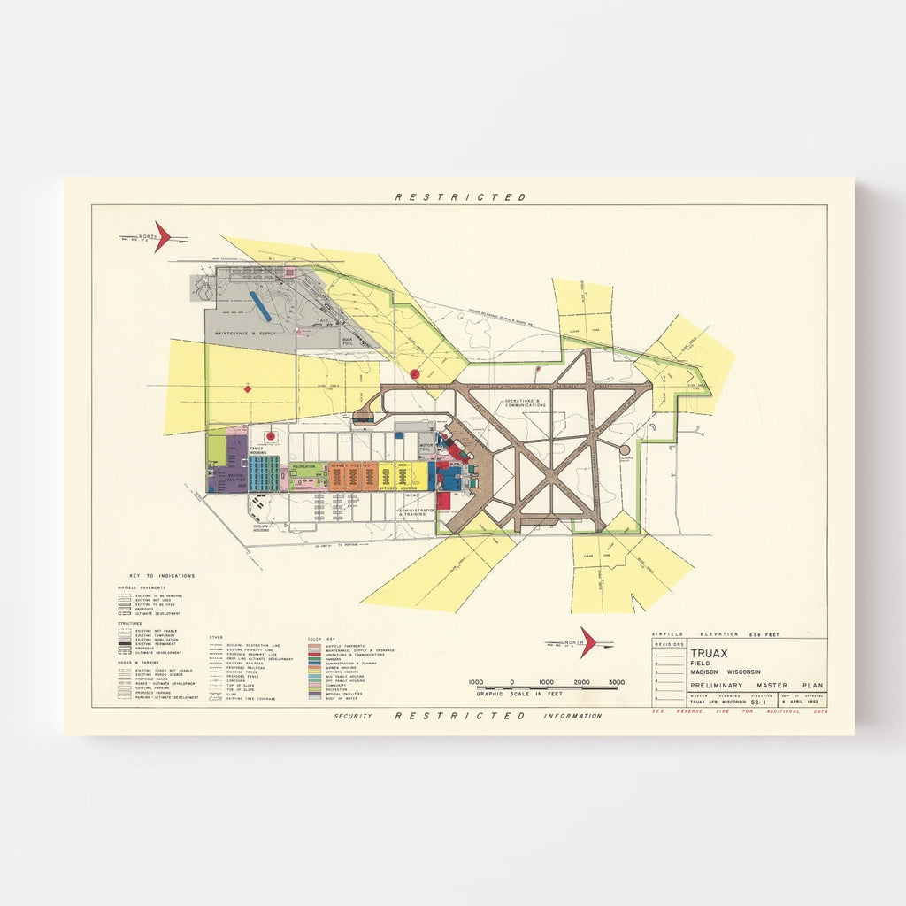 Vintage Map of Traux field, 1952