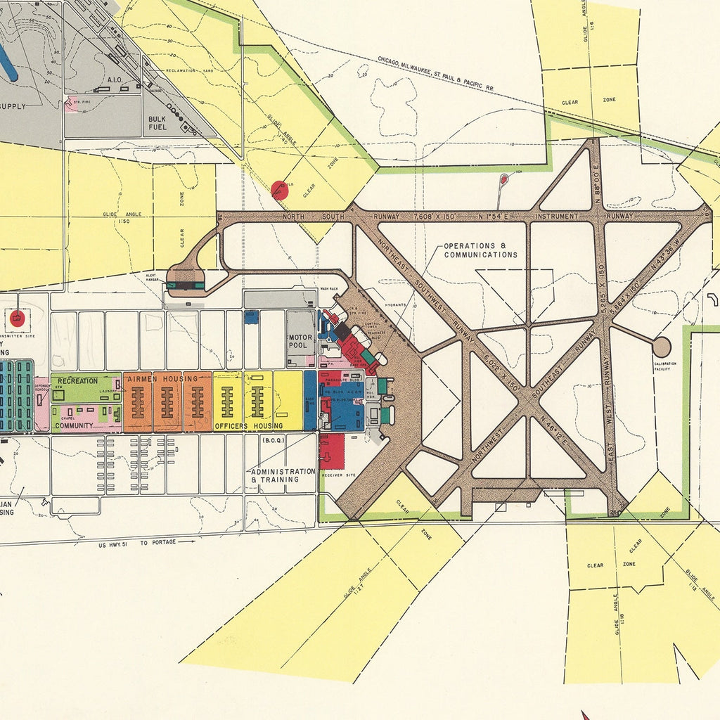 Vintage Map of Traux field, 1952
