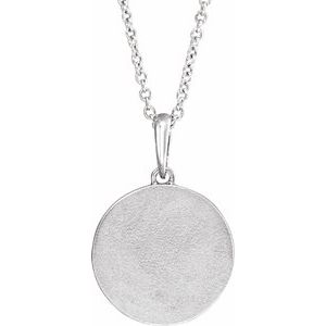 Platinum Natural Multi-Gemstone Petite Moon & Star 18" Necklace