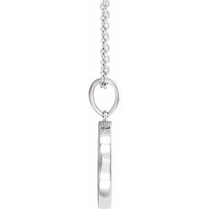 14K White Gold Natural Multi-Gemstone Petite Moon & Star 18" Necklace