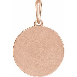 14K Rose Gold Natural Multi-Gemstone Petite Moon & Star Pendant
