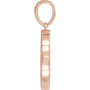 14K Rose Gold Natural Multi-Gemstone Petite Moon & Star Pendant