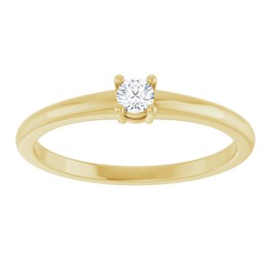14K Yellow Gold 1/10 CTW Natural Diamond Ring