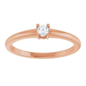14K Rose Gold 1/10 CTW Natural Diamond Ring