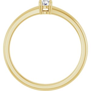14K Yellow Gold 1/10 CTW Natural Diamond Ring