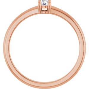 14K Rose Gold 1/10 CTW Natural Diamond Ring