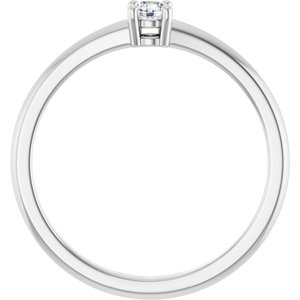 Platinum 1/10 CTW Natural Diamond Ring