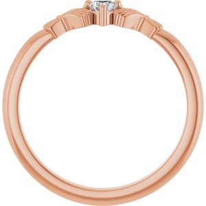 14K Rose Gold Stuller Lab-Grown Moissanite���  Claddagh Ring