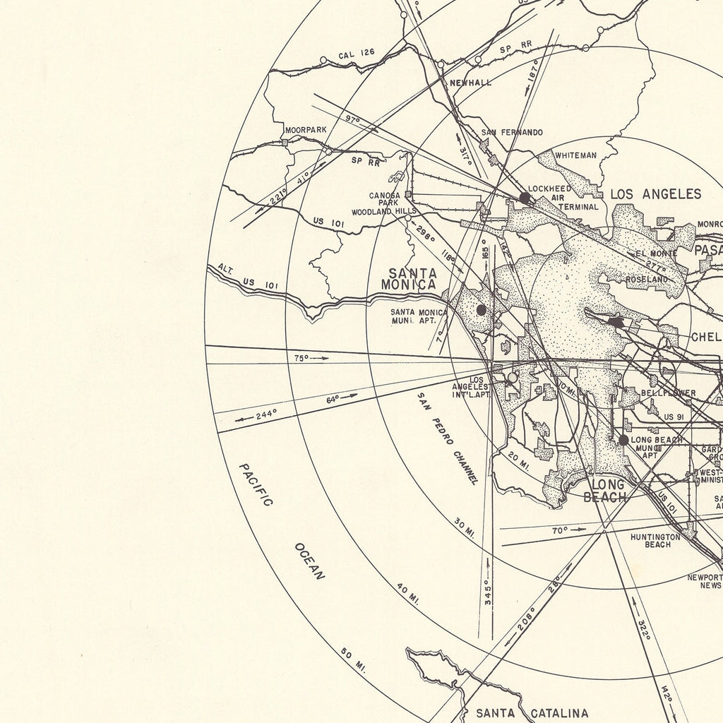 Vintage Map of the Cheli Air Force Depot Vicinity, 1952