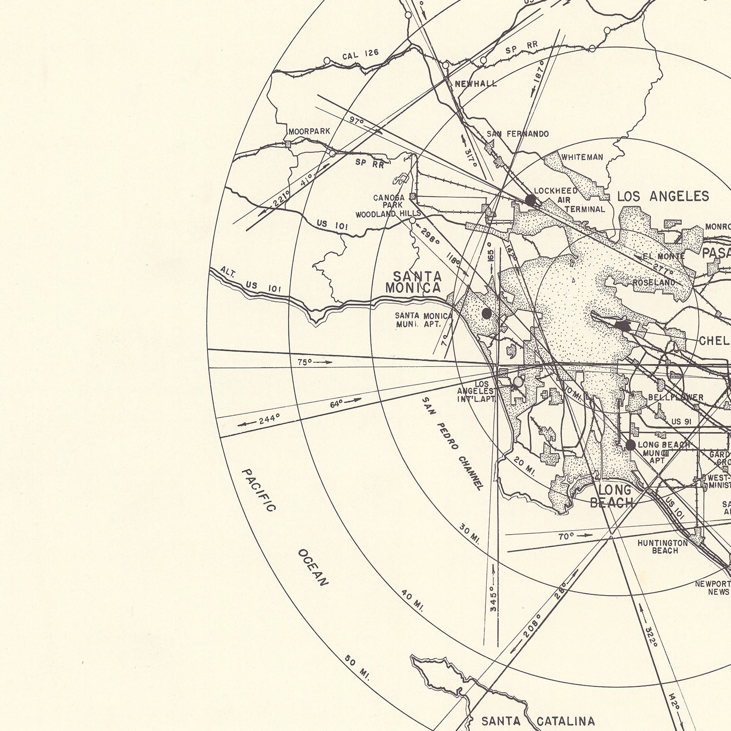 Vintage Map of the Cheli Air Force Depot Vicinity, 1952