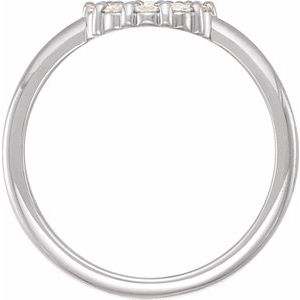 Platinum 1/5 CTW Natural Diamond Rose-Cut Halo-Style Ring