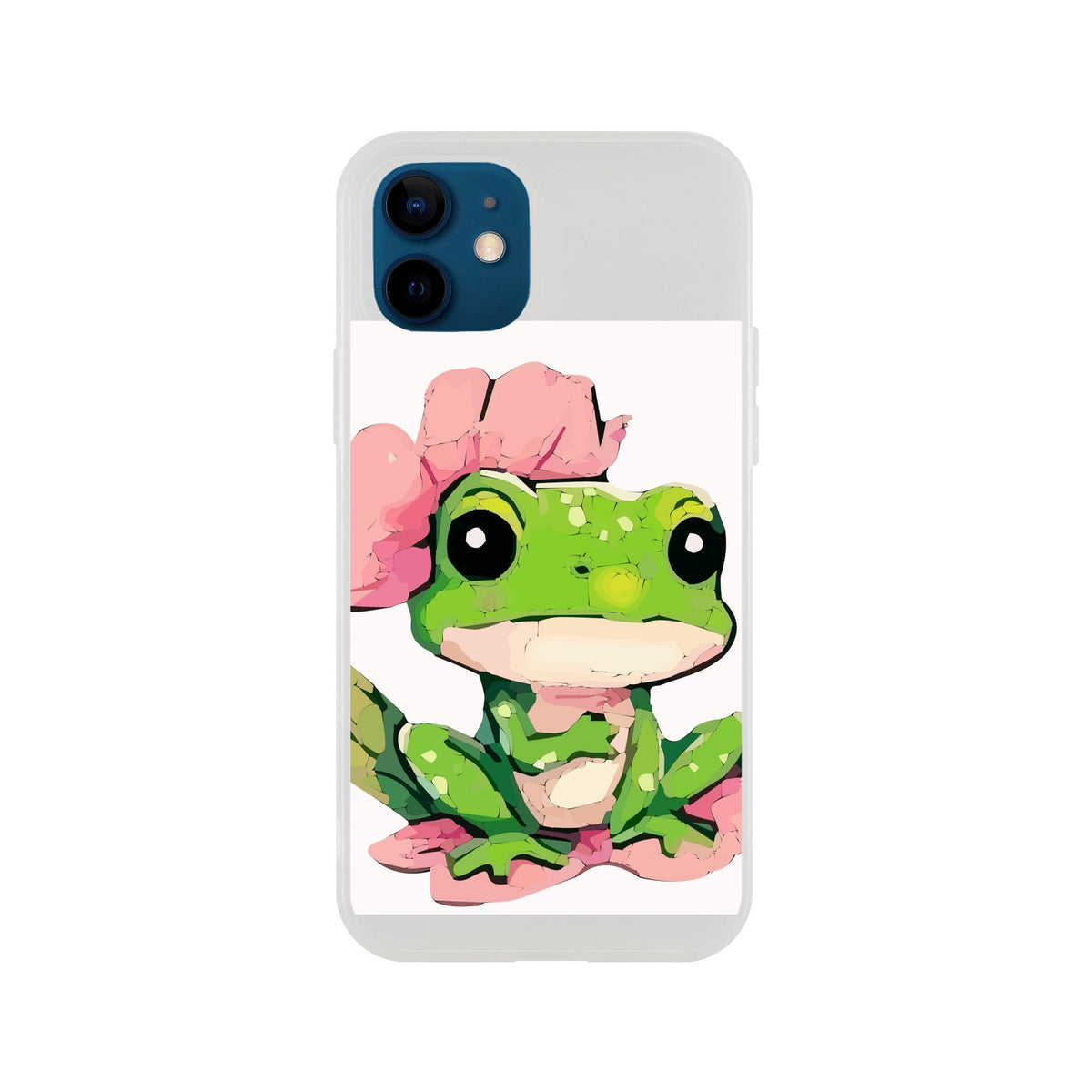 Green Frog on Lily Pad Flexi iPhone Case