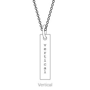 14K White Engravable Home Pendant