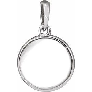Sterling Silver .005 CT Natural Diamond Engravable Pendant