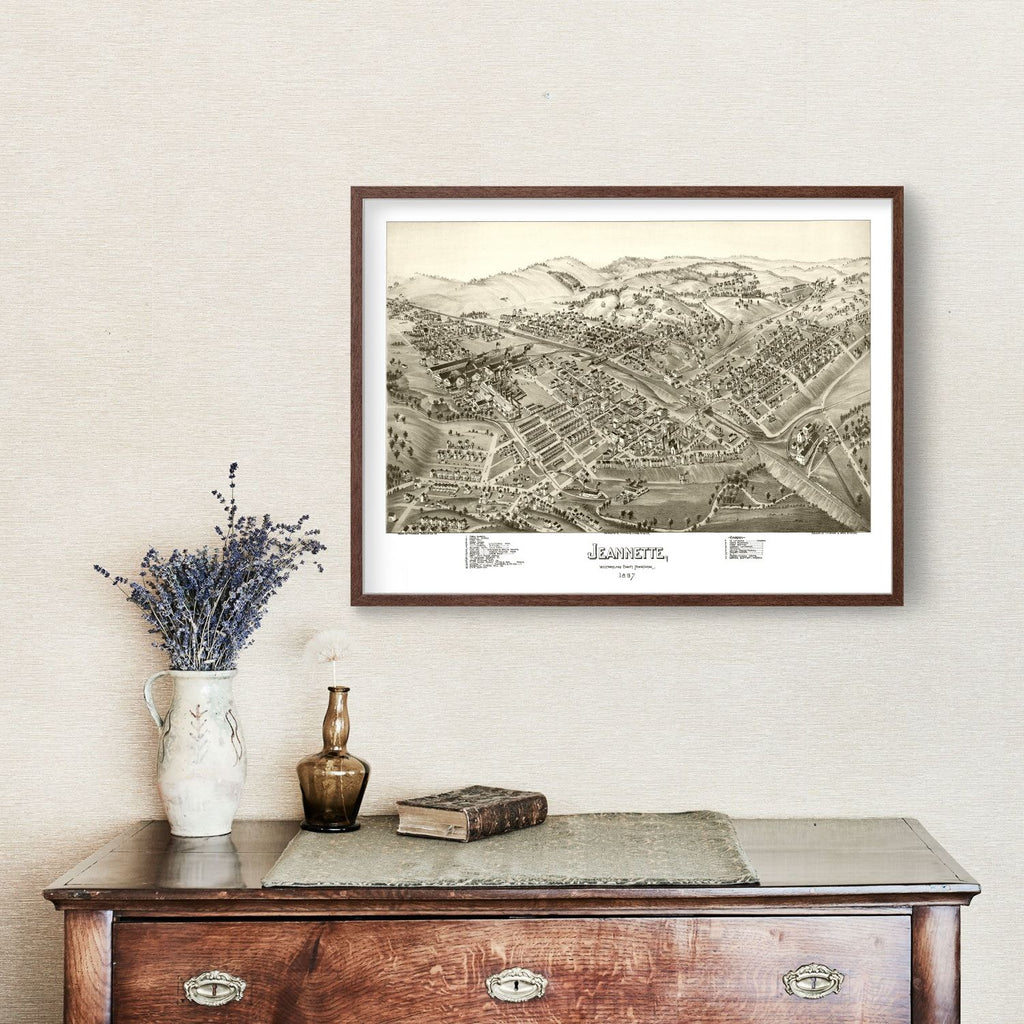 Vintage Map of Jeannette, Pennsylvania 1897