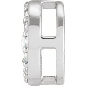 Sterling Silver 1/6 CTW Rose-Cut & Faceted Natural Diamond Halo-Style Pendant