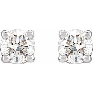 14K White Gold 1/3 CTW Natural Diamond Stud Earrings – image 2